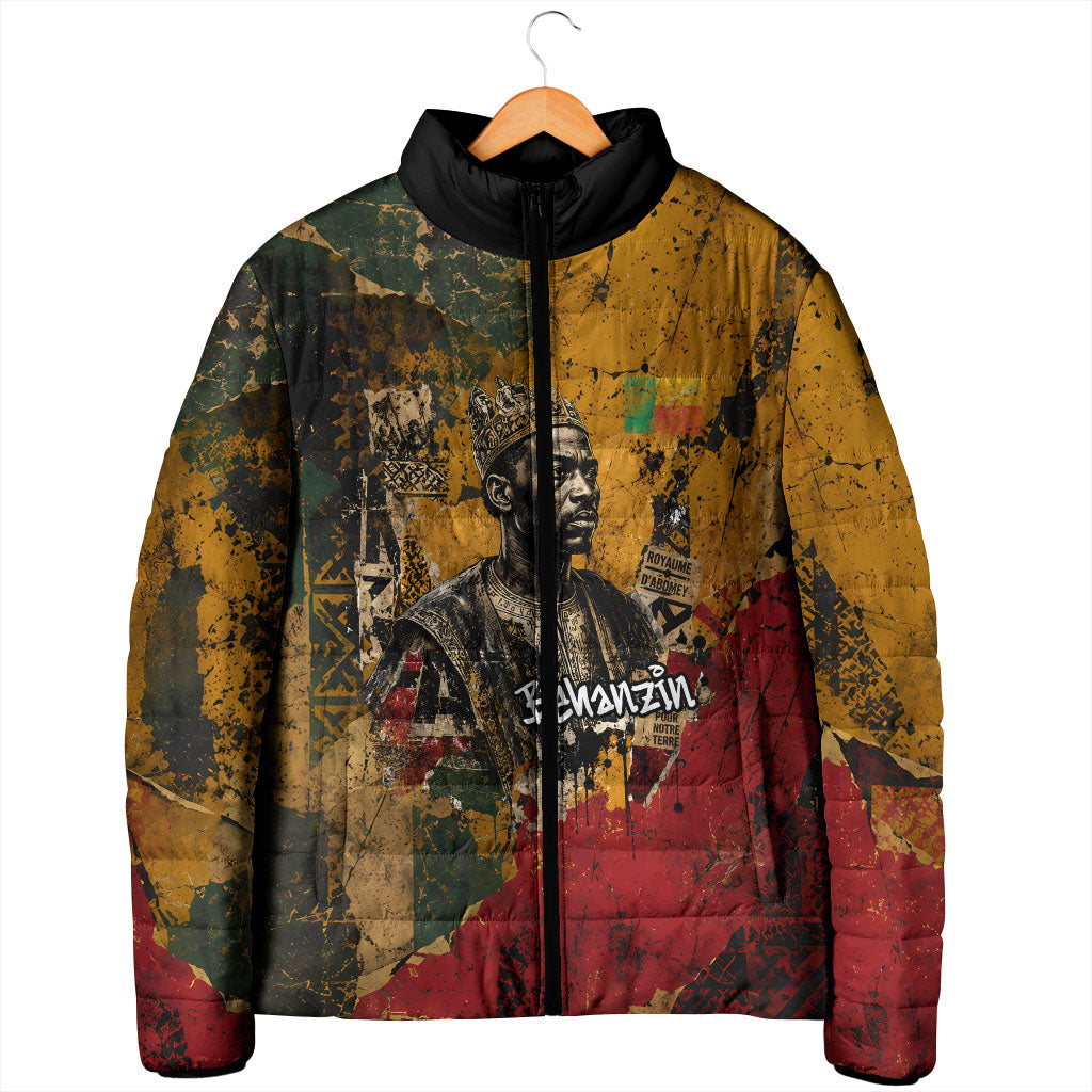 Benin Independence Day King Behanzin Padded Jacket Dahomey Amazons National Motto