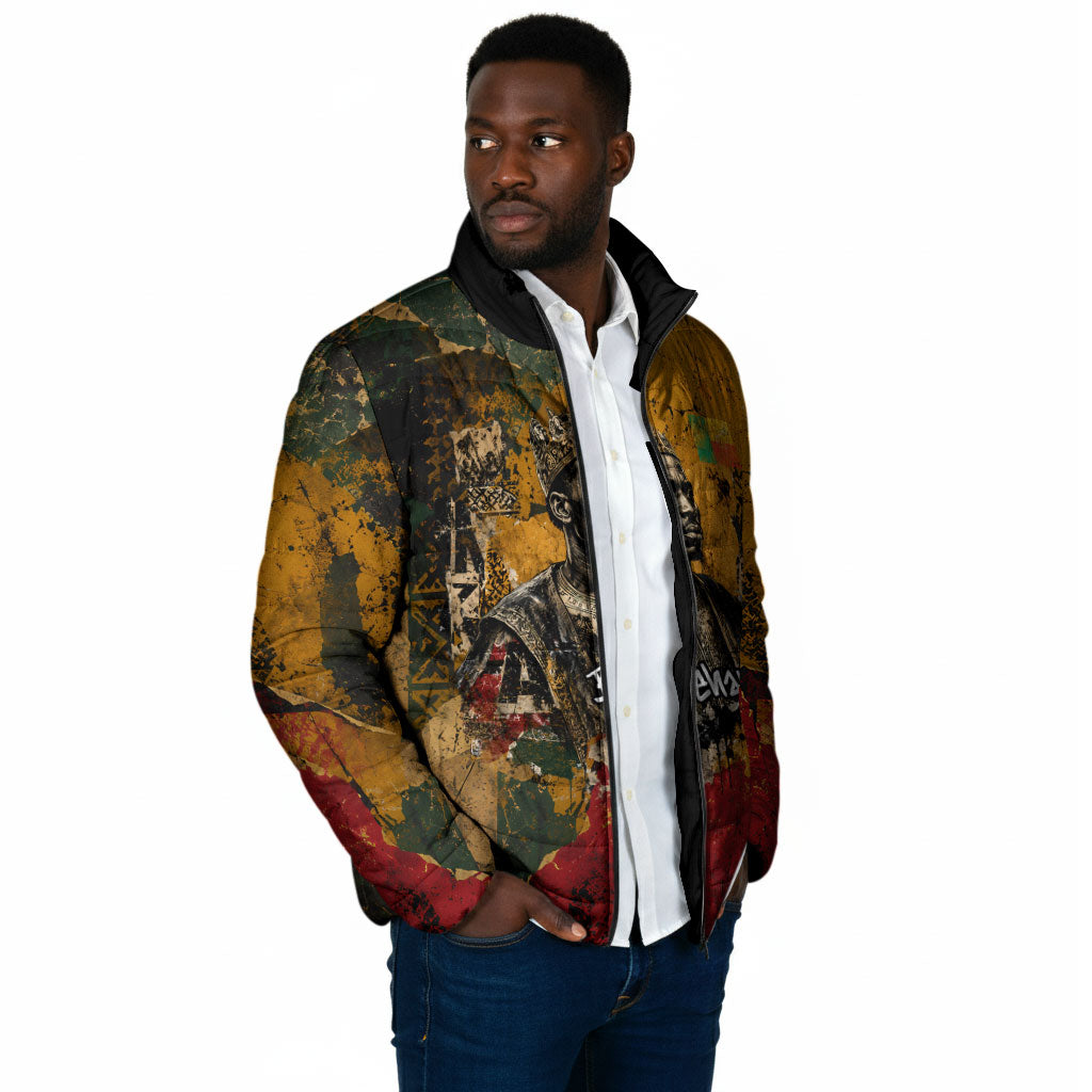 Benin Independence Day King Behanzin Padded Jacket Dahomey Amazons National Motto