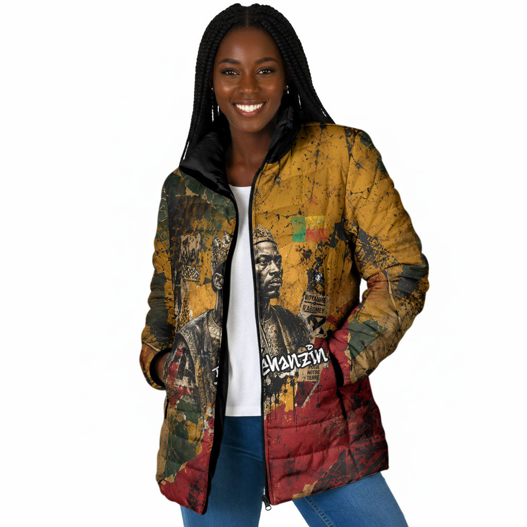 Benin Independence Day King Behanzin Padded Jacket Dahomey Amazons National Motto