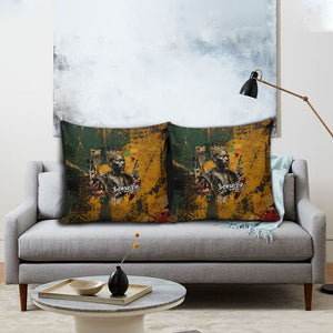 Benin Independence Day King Behanzin Pillow Cover Dahomey Amazons National Motto