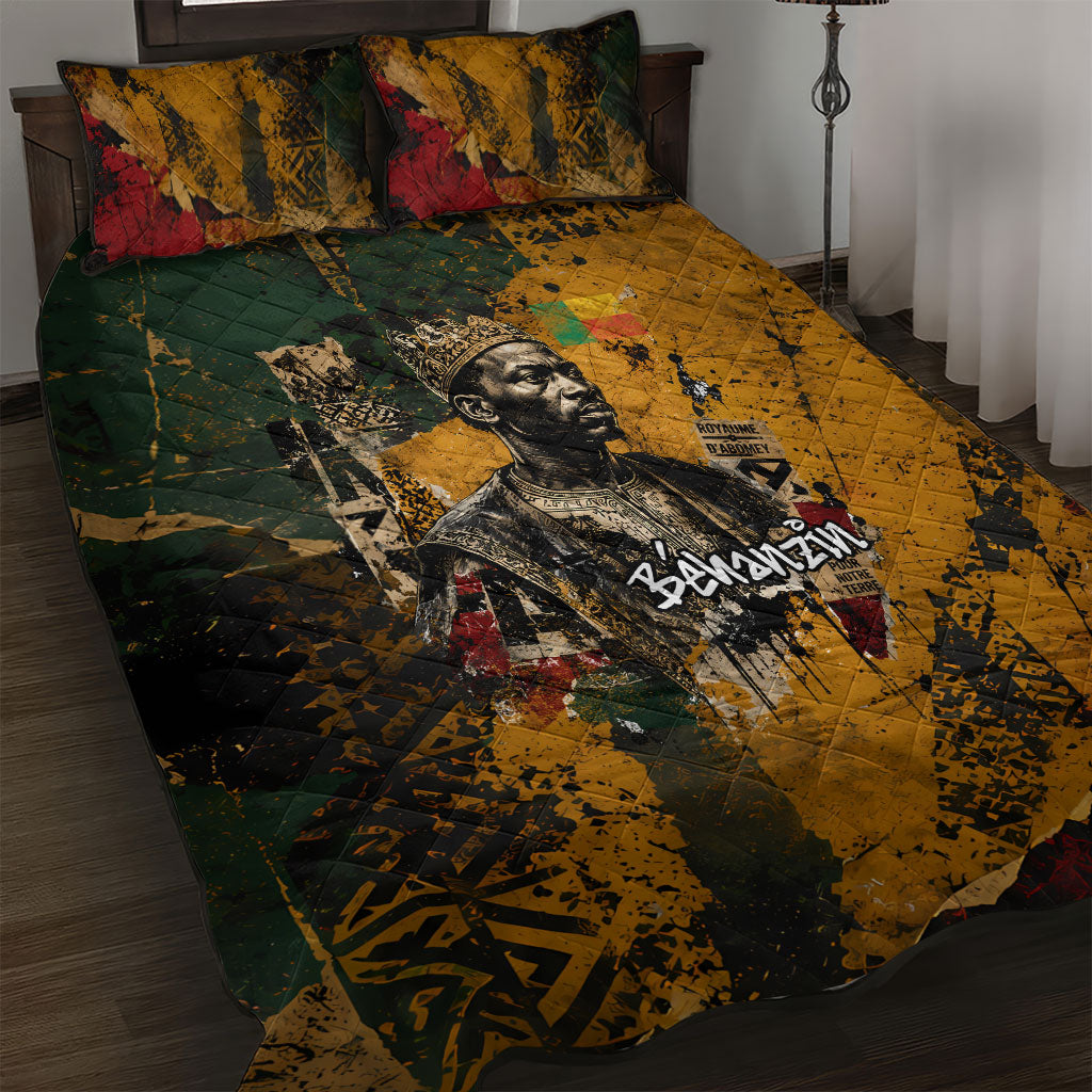 Benin Independence Day King Behanzin Quilt Bed Set Dahomey Amazons National Motto