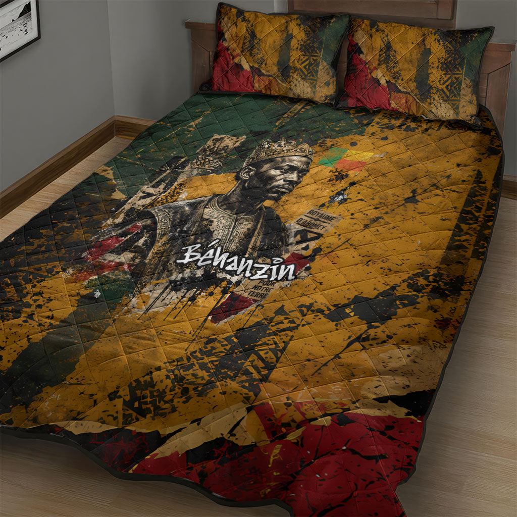Benin Independence Day King Behanzin Quilt Bed Set Dahomey Amazons National Motto