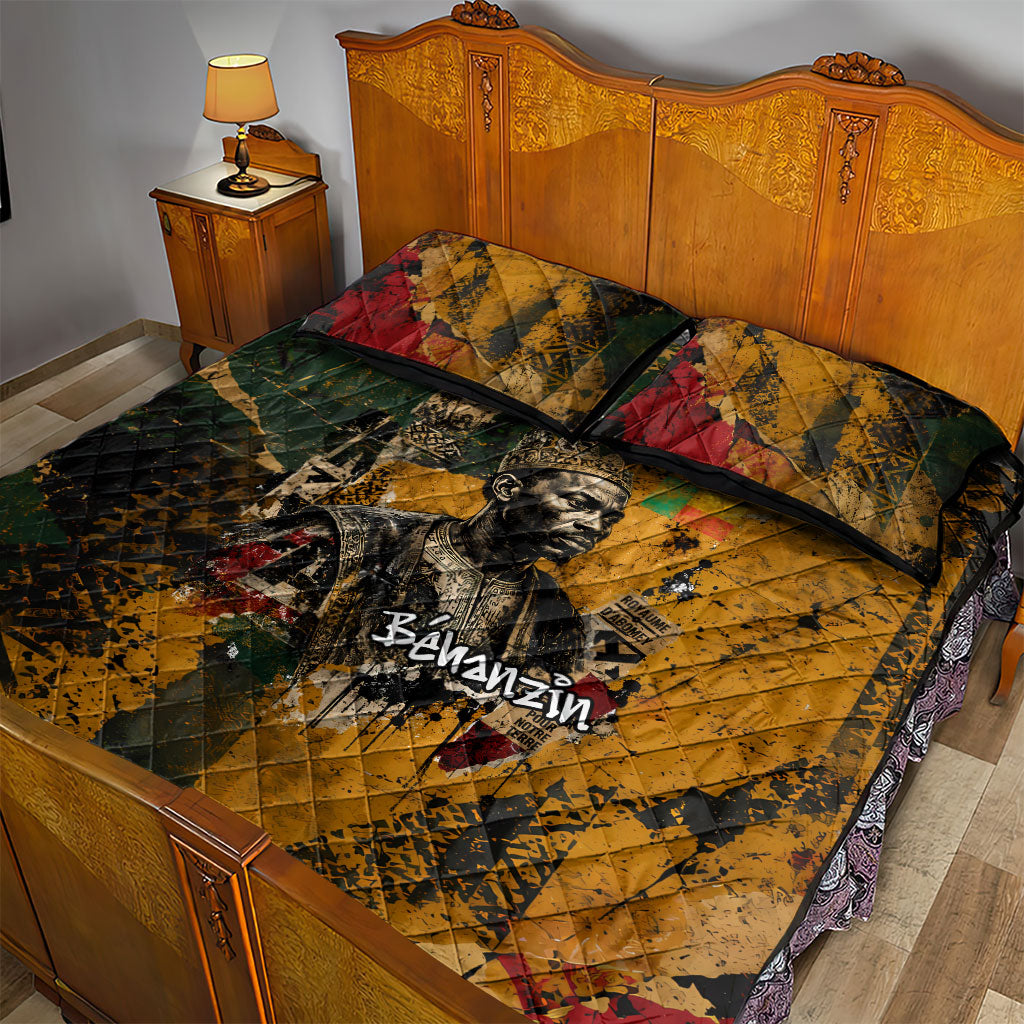 Benin Independence Day King Behanzin Quilt Bed Set Dahomey Amazons National Motto