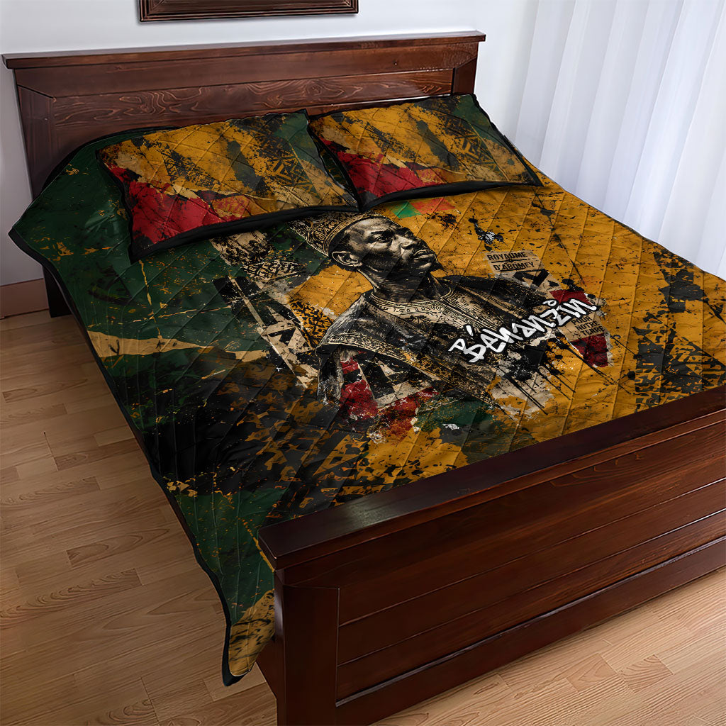 Benin Independence Day King Behanzin Quilt Bed Set Dahomey Amazons National Motto