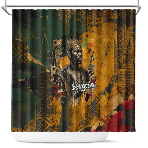 Benin Independence Day King Behanzin Shower Curtain Dahomey Amazons National Motto