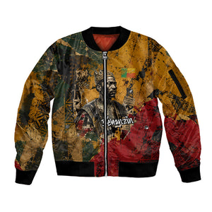 Benin Independence Day King Behanzin Sleeve Zip Bomber Jacket Dahomey Amazons National Motto
