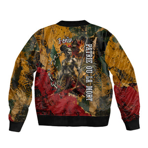 Benin Independence Day King Behanzin Sleeve Zip Bomber Jacket Dahomey Amazons National Motto