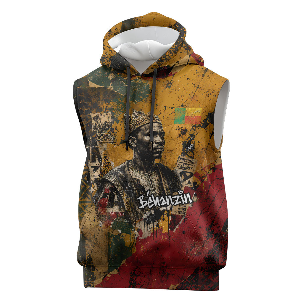 Benin Independence Day King Behanzin Sleeveless Hoodie Dahomey Amazons National Motto