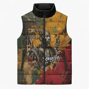 Benin Independence Day King Behanzin Sleeveless Puffer Jacket Dahomey Amazons National Motto