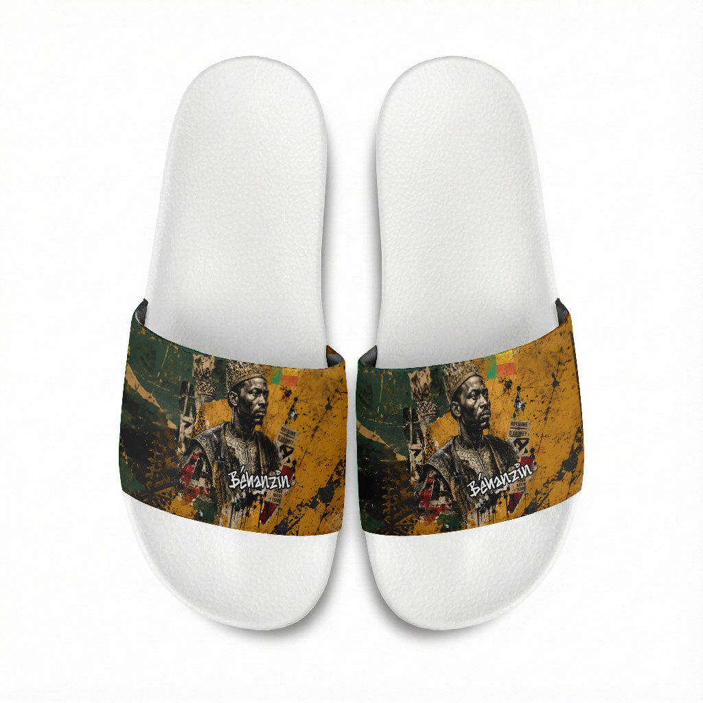 Benin Independence Day King Behanzin Slide Sandals Dahomey Amazons National Motto