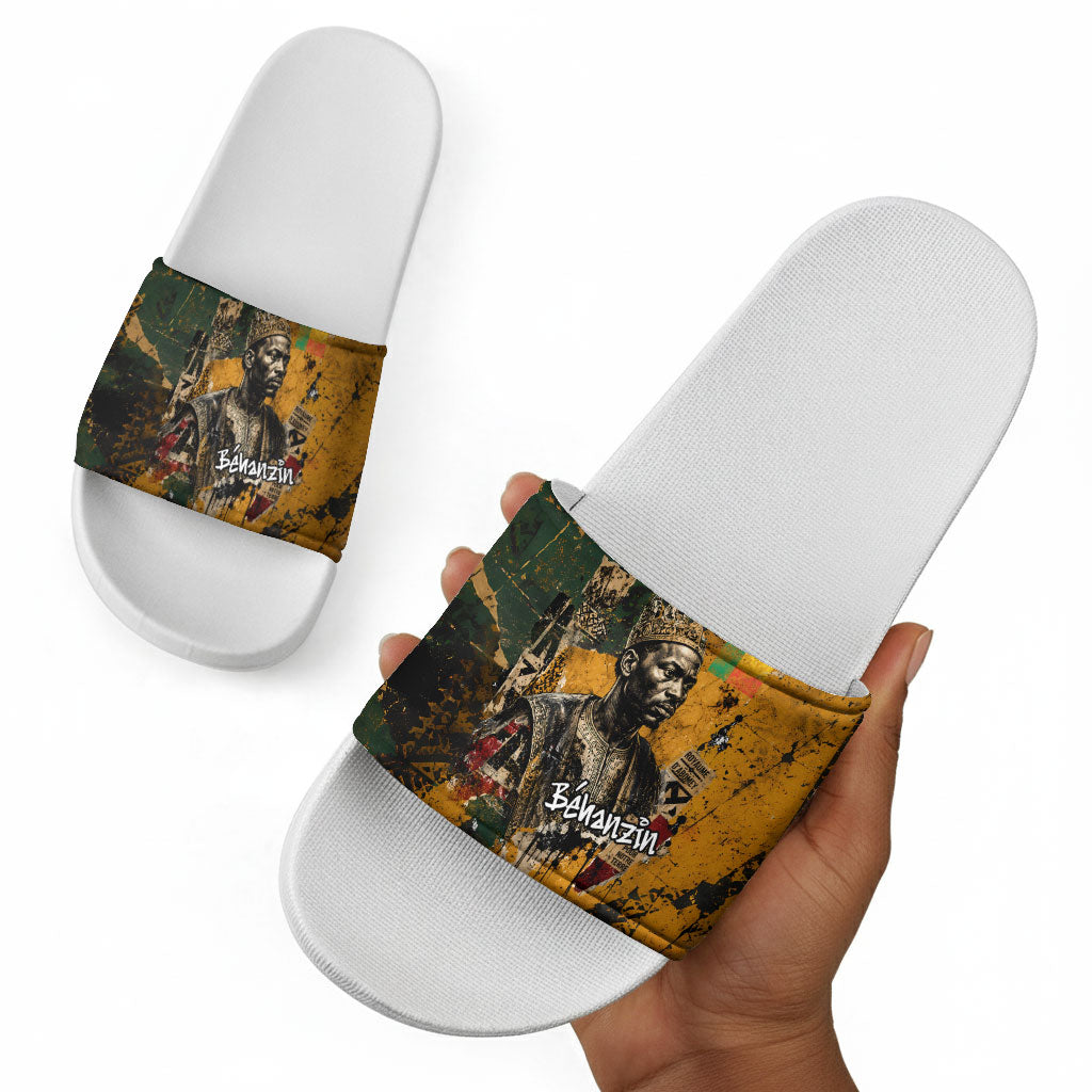 Benin Independence Day King Behanzin Slide Sandals Dahomey Amazons National Motto