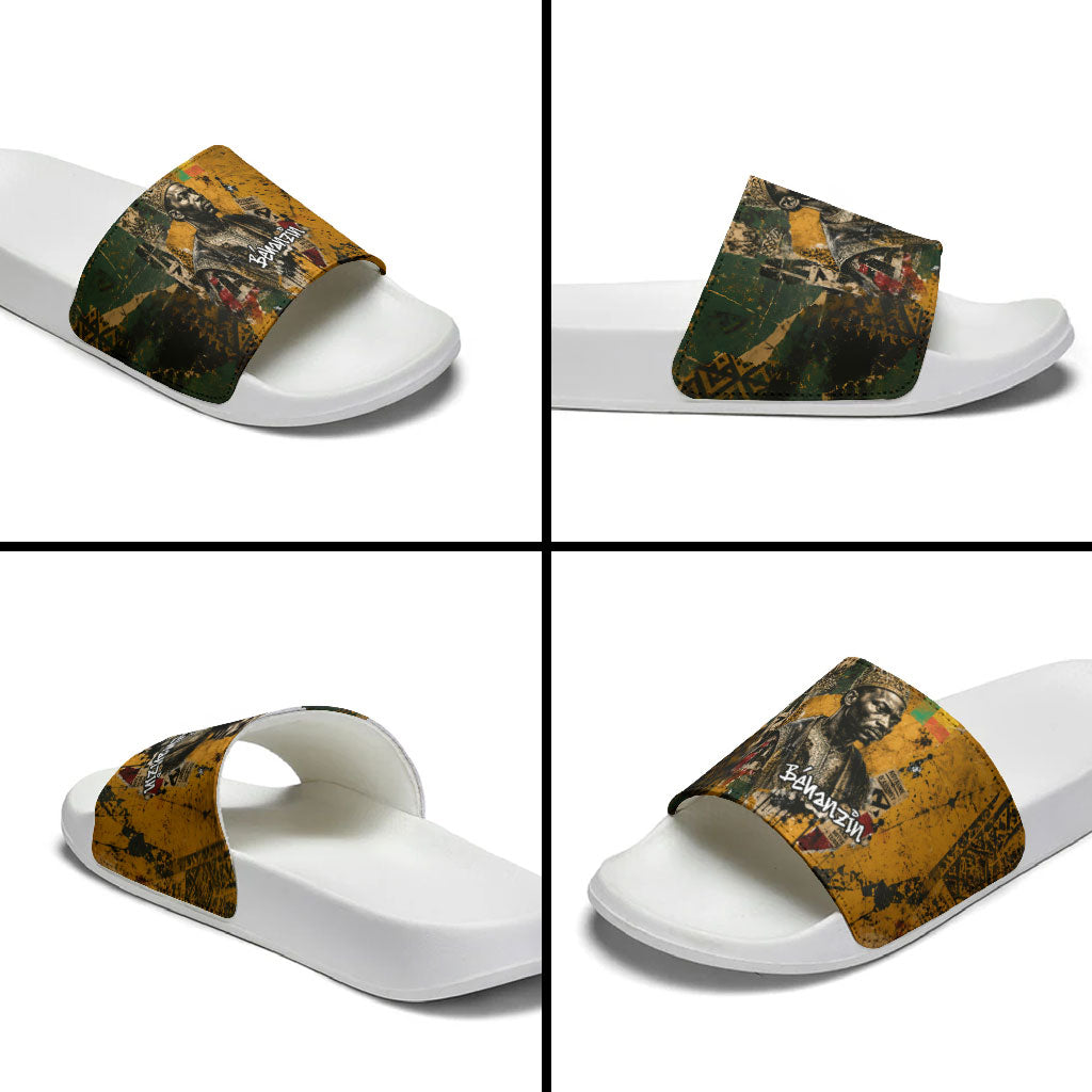 Benin Independence Day King Behanzin Slide Sandals Dahomey Amazons National Motto