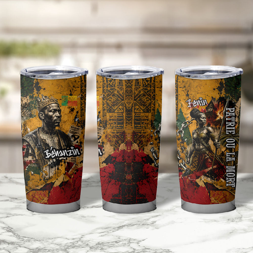 Benin Independence Day King Behanzin Tumbler Cup Dahomey Amazons National Motto