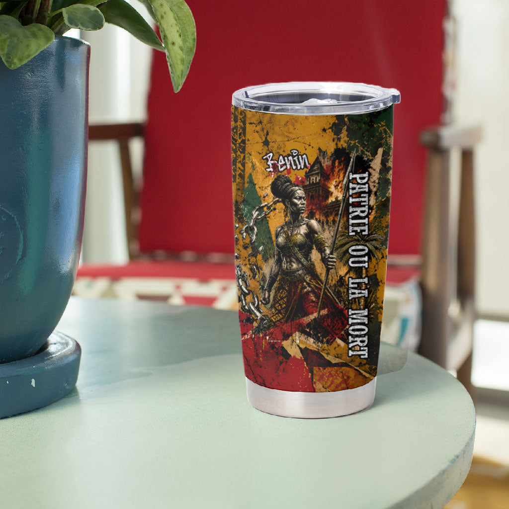 Benin Independence Day King Behanzin Tumbler Cup Dahomey Amazons National Motto