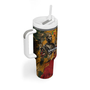 Benin Independence Day King Behanzin Tumbler With Handle Dahomey Amazons National Motto