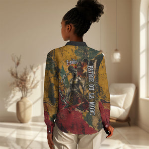 Benin Independence Day King Behanzin Women Casual Shirt Dahomey Amazons National Motto