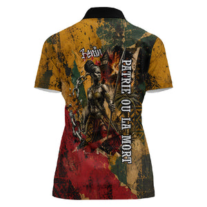 Benin Independence Day King Behanzin Women Polo Shirt Dahomey Amazons National Motto