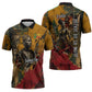 Benin Independence Day King Behanzin Zipper Polo Shirt Dahomey Amazons National Motto