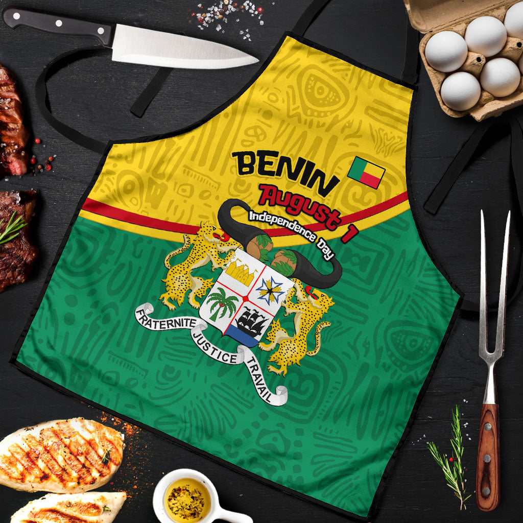 Benin Independence Day August 1 Apron Coat Of Arms Heritage Raised Fist Flag
