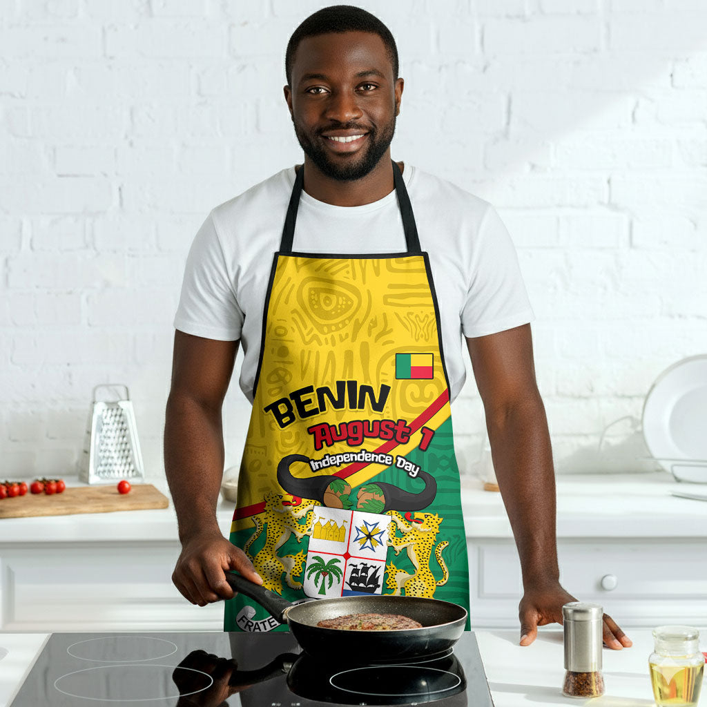 Benin Independence Day August 1 Apron Coat Of Arms Heritage Raised Fist Flag
