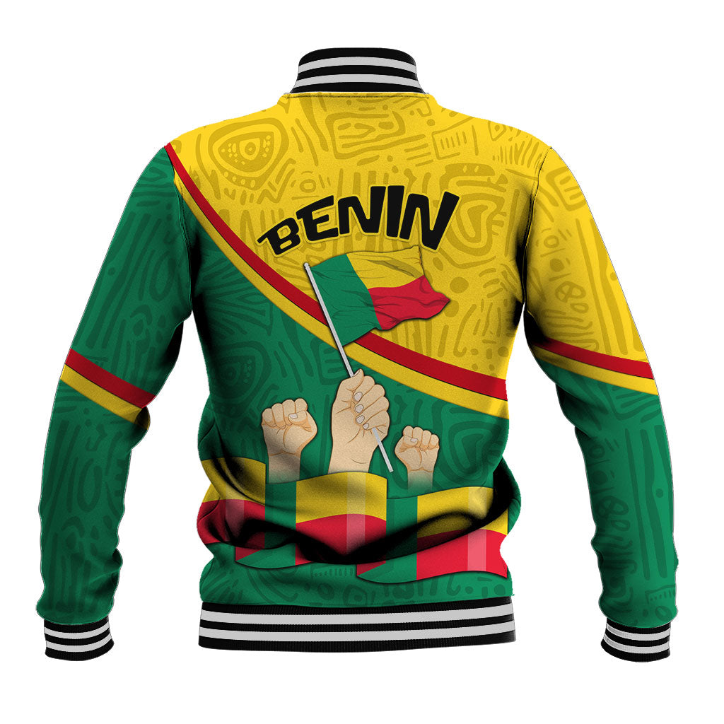 Benin Independence Day August 1 Baseball Jacket Coat Of Arms Heritage Raised Fist Flag