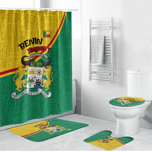 Benin Independence Day August 1 Bathroom Set Coat Of Arms Heritage Raised Fist Flag