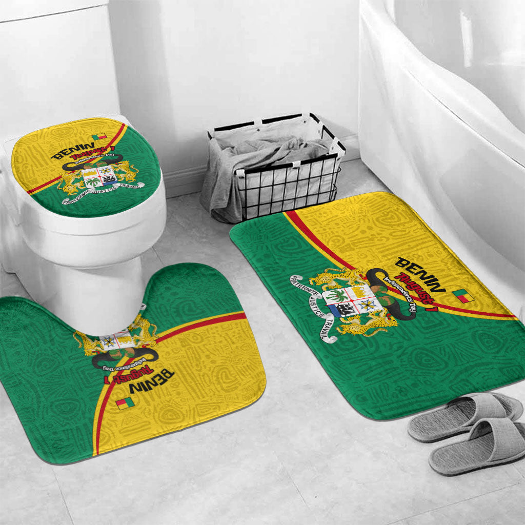 Benin Independence Day August 1 Bathroom Set Coat Of Arms Heritage Raised Fist Flag