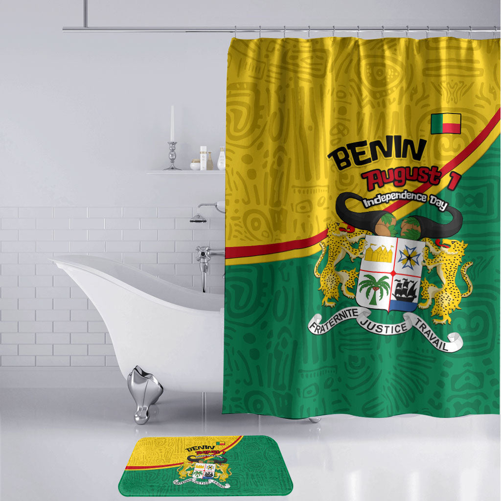Benin Independence Day August 1 Bathroom Set Coat Of Arms Heritage Raised Fist Flag