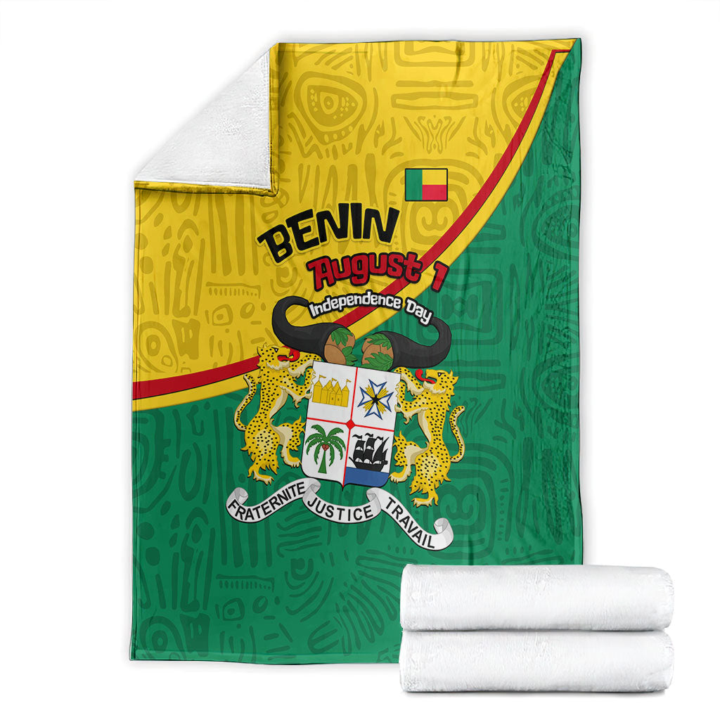 Benin Independence Day August 1 Blanket Coat Of Arms Heritage Raised Fist Flag