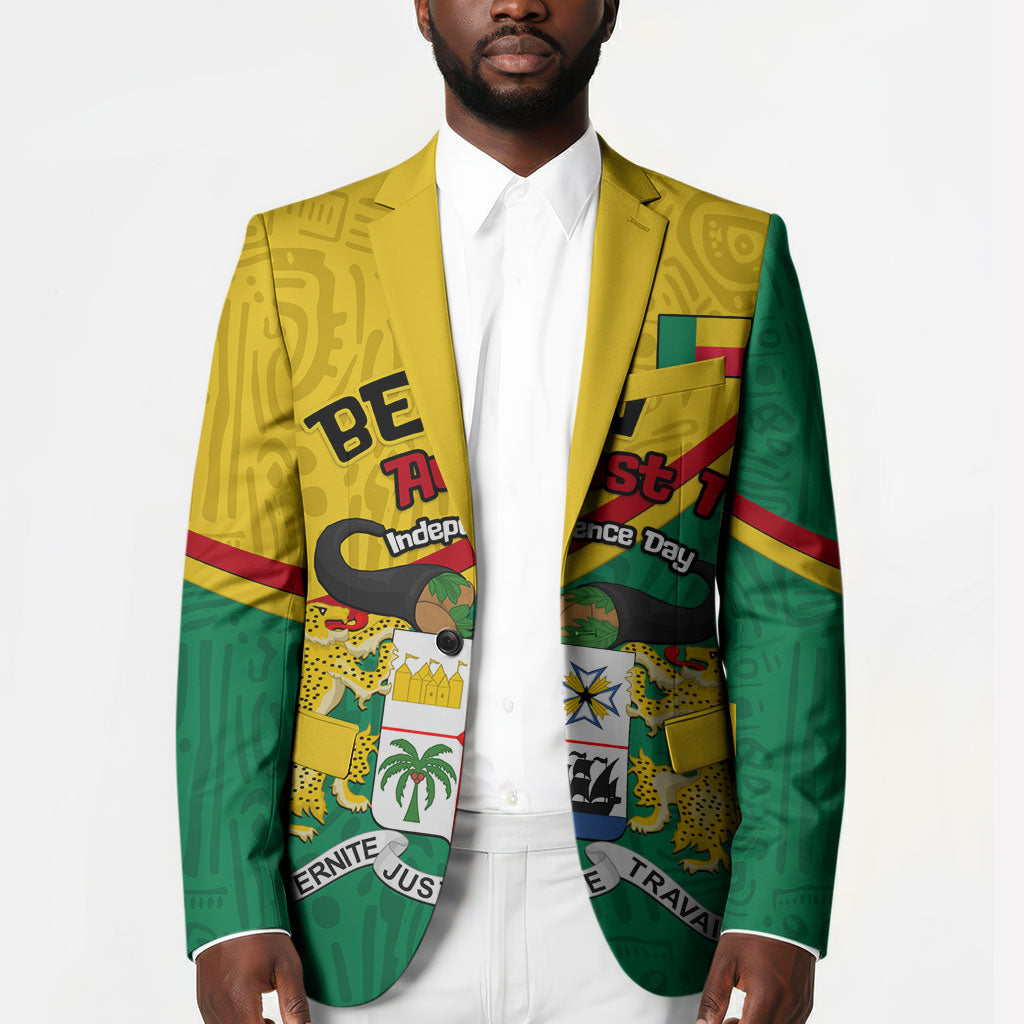 Benin Independence Day August 1 Blazer Coat Of Arms Heritage Raised Fist Flag