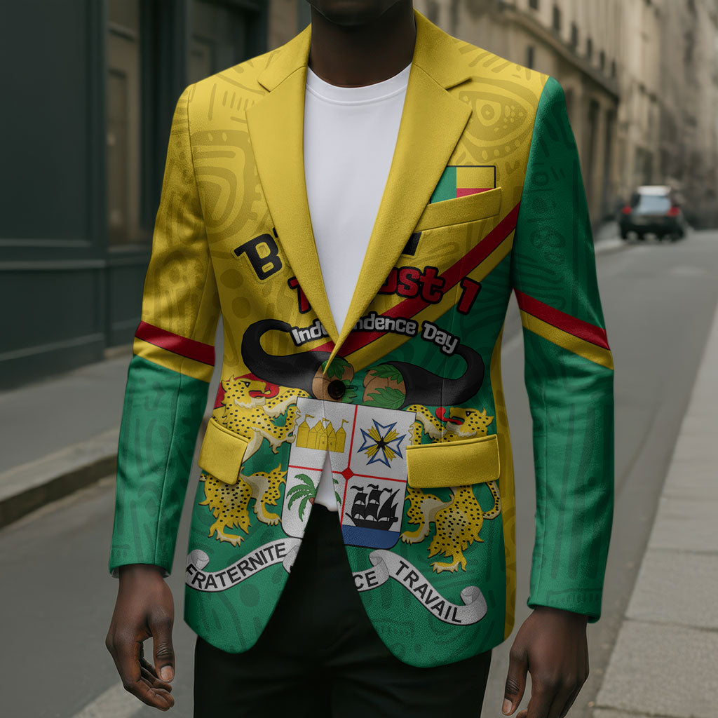 Benin Independence Day August 1 Blazer Coat Of Arms Heritage Raised Fist Flag