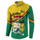 Benin Independence Day August 1 Button Sweatshirt Coat Of Arms Heritage Raised Fist Flag