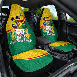 Benin Independence Day August 1 Car Seat Cover Coat Of Arms Heritage Raised Fist Flag