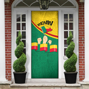 Benin Independence Day August 1 Door Cover Coat Of Arms Heritage Raised Fist Flag