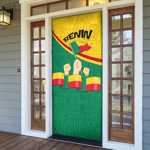 Benin Independence Day August 1 Door Cover Coat Of Arms Heritage Raised Fist Flag