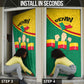 Benin Independence Day August 1 Door Cover Coat Of Arms Heritage Raised Fist Flag
