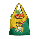 Benin Independence Day August 1 Grocery Bag Coat Of Arms Heritage Raised Fist Flag