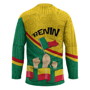 Benin Independence Day August 1 Hockey Jersey Coat Of Arms Heritage Raised Fist Flag