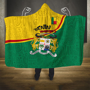 Benin Independence Day August 1 Hooded Blanket Coat Of Arms Heritage Raised Fist Flag