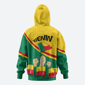 Benin Independence Day August 1 Hoodie Coat Of Arms Heritage Raised Fist Flag