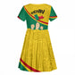 Benin Independence Day August 1 Kid Short Sleeve Dress Coat Of Arms Heritage Raised Fist Flag