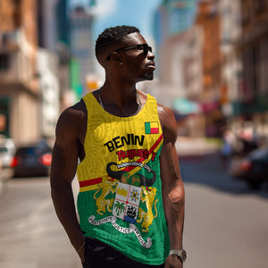 Benin Independence Day August 1 Men Tank Top Coat Of Arms Heritage Raised Fist Flag
