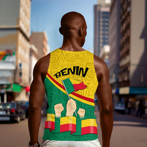 Benin Independence Day August 1 Men Tank Top Coat Of Arms Heritage Raised Fist Flag