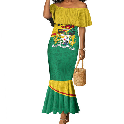 Benin Independence Day August 1 Mermaid Dress Coat Of Arms Heritage Raised Fist Flag