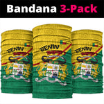 Benin Independence Day August 1 Neck Gaiter Coat Of Arms Heritage Raised Fist Flag