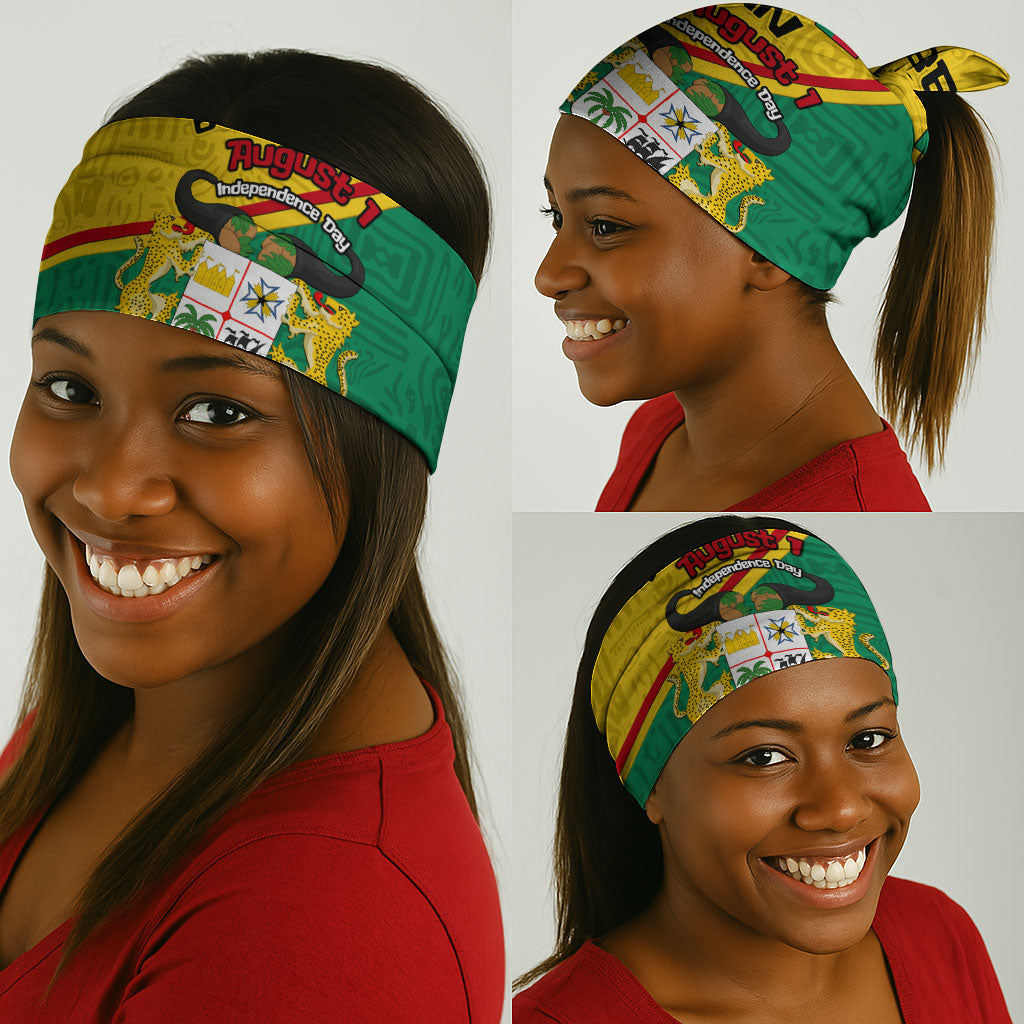 Benin Independence Day August 1 Neck Gaiter Coat Of Arms Heritage Raised Fist Flag