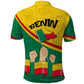 Benin Independence Day August 1 Polo Shirt Coat Of Arms Heritage Raised Fist Flag