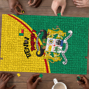Benin Independence Day August 1 Puzzle Coat Of Arms Heritage Raised Fist Flag