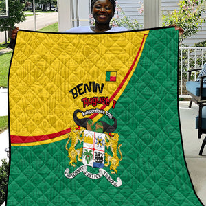 Benin Independence Day August 1 Quilt Coat Of Arms Heritage Raised Fist Flag