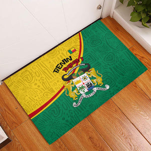 Benin Independence Day August 1 Rubber Doormat Coat Of Arms Heritage Raised Fist Flag
